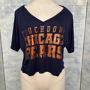 Pink Victoria's Secret Oversize Top NFL TOUCHDOWN CHICAGO BEARS Navy Blue S